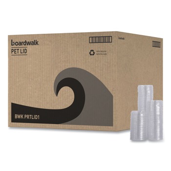 FACILITY MAINTENANCE SUPPLIES | Boardwalk BWKPRTLID1 1 oz. Souffle/Portion Cup Lids - Clear (2500/Carton)