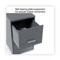 Office Filing Cabinets & Shelves | Alera 2806760 14 in. x 18 in. x 24.1 in. Soho 2-Drawer Vertical Letter File Cabinet - Charcoal image number 3