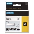 Back to School Sale | DYMO 18443 0.37 in. x 18 ft. Rhino Permanent Vinyl Industrial Label Tape - White/Black Print image number 0
