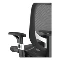 Office Chairs | Alera ALEMV41BME18 17.24 in. to 20.98 in. Seat Height Support Up to 275 lbs. Minerva Ergonomic Mesh Swivel Task Chair - Black Seat/Back, Silver Base image number 3