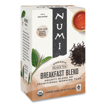  | Numi 10220 1.4 oz. Organic Teas and Teasans - Breakfast Blend (18/Box)