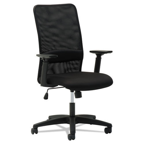 Office Chairs | OIF OIFSM4117 225 lbs. Capacity 16 - 20.5 in. Seat Height Mesh High-Back Chair - Black image number 0