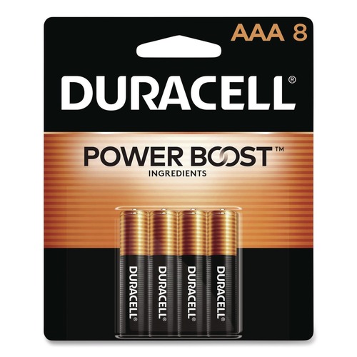 Batteries | Duracell MN2400B8Z Power Boost CopperTop Alkaline AAA Batteries (8/Pack) image number 0