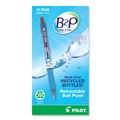 Pens | Pilot 32802 Medium 1 mm Retractable Red Ink B2P Bottle-2-Pen Recycled Ballpoint Pen - Translucent Blue Barrel (1-Dozen) image number 1
