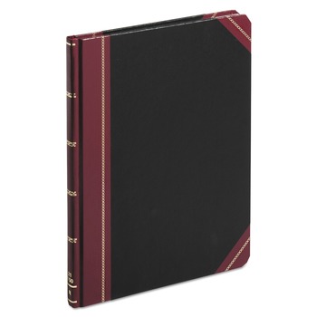 Boorum & Pease 21-150-R 10.13 x 7.78 Sheets Extra-Durable 5-Column Accounting Bound Book - Black/Maroon/Gold Cover