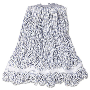 Rubbermaid Commercial FGA41206WH00 Web Foot Cotton/Synthetic Medium Finish Mop Head with 1 in. White Headband - White (6/Carton)