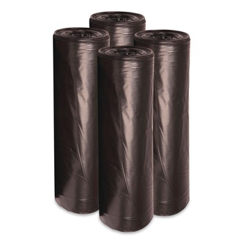 Boardwalk H8647HKKR01 43 in. x 47 in. 56 gal. 0.6 mil Low-Density Waste Can Liners - Black (100/Carton)