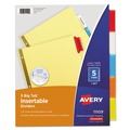 Back to School Sale | Avery 11109 Big Tab 11 in. x 8.5 in. 5-Tab Double-Sided Gold Edge Reinforcing Insertable Dividers - Assorted Tabs/Buff (1-Set) image number 0