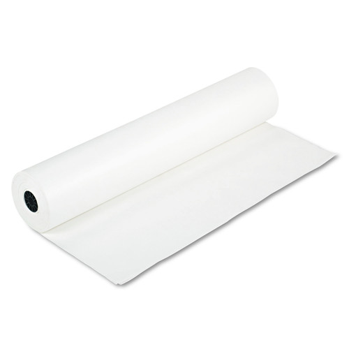 Arts & Crafts Supplies | Pacon P0063000 35 lbs. Wrapping Weight 36 in. x 1000 ft. Rainbow Duo-Finish Colored Kraft Paper - White (1-Roll) image number 0