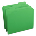 File Folders | Smead 12134 0.75 in. Expansion Reinforced 1/3-Cut Top Tab Colored File Folders - Letter Size/Green (100/Box) image number 0