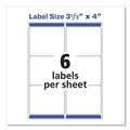 Just Launched | Avery 05264 3.33 in. x 4 in. Shipping Labels with TrueBlock Technology for Laser Printers - White (6/Sheet, 25 Sheets/Pack) image number 8
