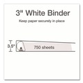 Binders | Cardinal 26330 11 in. x 8.5 in. 3 in. Capacity 3 Rings XtraLife ClearVue Non-Stick Slant-D Ring Binder - White image number 2