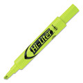 Highlighters | Avery 24000 HI-LITER Desk-Style Chisel Tip Highlighters - Fluorescent Yellow Ink/Black Barrel (1-Dozen) image number 1