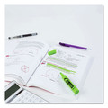 Highlighters | Avery 24020 HI-LITER Desk-Style Chisel Tip Highlighters - Fluorescent Green Ink/Black Barrel (1-Dozen) image number 9