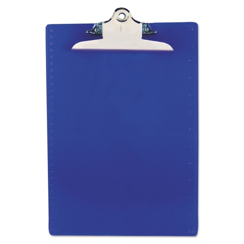 Just Launched | Saunders 21602 1 in. Clip Capacity 8.5 in. x 11 in. Recycled Plastic Clipboard with Ruler Edge - Blue image number 0