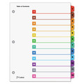 Binders | Cardinal 61218 11 x 8.5 OneStep Printable Table of Contents and 1 to 12 Dividers - White/Assorted Tabs (12/Set) image number 1