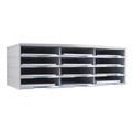 Desktop Organizers | Storex 61601U01C 12 Compartments 10.63 in. x 13.3 in. x 31.4 in. Literature Organizer - Gray image number 2