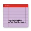 Notebooks & Pads | Universal UNV35884 8.5 in. x 11 in. Colored Perforated 50-Sheet Writing Pads - Wide/Legal Rule, Orchid (1 Dozen) image number 5