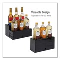 Breakroom Supplies | Mind Reader SYRUPH9-BLK 12.5 in. x 5 in. x 7 in. 9-Compartment Foundation Collection Nested Syrup Countertop Bottle Organizer - Black image number 4