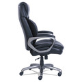 Office Chairs | SertaPedic 48964 Supports Up to 400 lbs. 19 in. to 22 in. Seat Height Cosset Big and Tall Executive Chair - Black Seat/Back, Slate Base image number 2