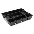 Desk Accessories & Office Organizers | Universal UNV20120 14.88 in. x 11.88 in. x 2.5 in. 8 Compartments High Capacity Plastic Drawer Organizer - Black image number 0
