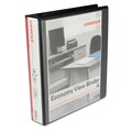 Binders | Universal UNV20971 3 Rings 1.5 in. Capacity Economy Round Ring View 11 in. x 8.5 in. Binder - Black image number 0