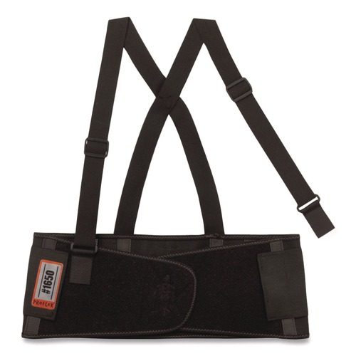 Safety & First Aid | Ergodyne 11095 ProFlex 1650 Economy Elastic Back Support Brace, X-Large, 38-in to 42-in Waist, Black image number 0