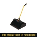 Dust Pans | Rubbermaid Commercial 2018781 Maximizer 20.44 in. W x 29 in. H Plastic Heavy-Duty Stand Up Debris Pan - Yellow/Black image number 3