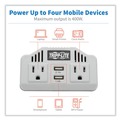 Surge Protectors | Tripp Lite PV400USB PowerVerter 400 W 3.1 A Ultra-Compact Car Inverter with Two AC Outlets/Two USB Ports image number 3
