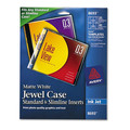 Labels | Avery 08693 Inkjet CD/DVD Jewel Case Inserts - Matte White (20/Pack) image number 0