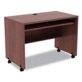 Office Desks & Workstations | Alera ALEVA204224MC Valencia Series 41.38 in. x 23.63 in. x 30 in. Mobile Workstation Desk - Medium Cherry image number 1