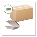 Food Trays, Containers, and Lids | Vegware VW-HC93NFA 5 in. x 9 in. x 2 in. Nourish Molded Fiber Compostable Sugarcane 3-Compartment Takeout Containers - White (200/Carton) image number 1
