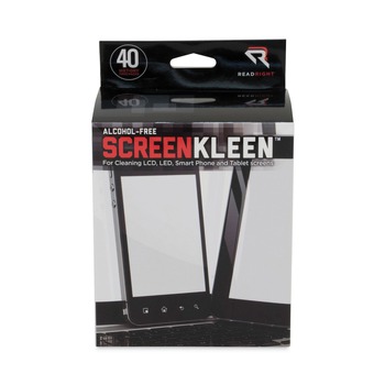 Read Right RR1391 5 x 5 ScreenKleen Alcohol-Free Cloth Wet Wipes - Unscented (40/Box)
