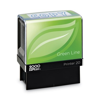  | COSCO 2000PLUS 098367 1.5 in. x 0.56 in. Green Line Copy Message Stamp - Blue