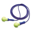 Safety & First Aid | 3M 318-3000 E-A-R Push-Ins Metal Detectable Single-Use Corded Earplugs - Blue/Yellow (200 Pairs/Box) image number 0