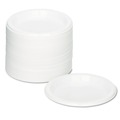Bowls and Plates | Tablemate 7644WH 7 in. Diameter Plastic Dinnerware Plates - White (125/Pack) image number 1