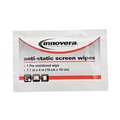 Glass Cleaners | Innovera IVR51517 200 Sachets 1 Ply 4.75 in. x 7.25 in. Unscented Antistatic Screen Cleaning Wipes with Fishbowl Container and Black Top - White image number 2