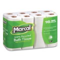 Toilet Paper | Marcal 16466 100% Recycled 2 Ply Septic Safe Bath Tissue - White (96/Carton) image number 2