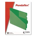 File Folders | Pendaflex 13543EE 1/3-Cut Center Position Letter Size Colored Poly End Tab Out Guides - Green (50/Box) image number 3