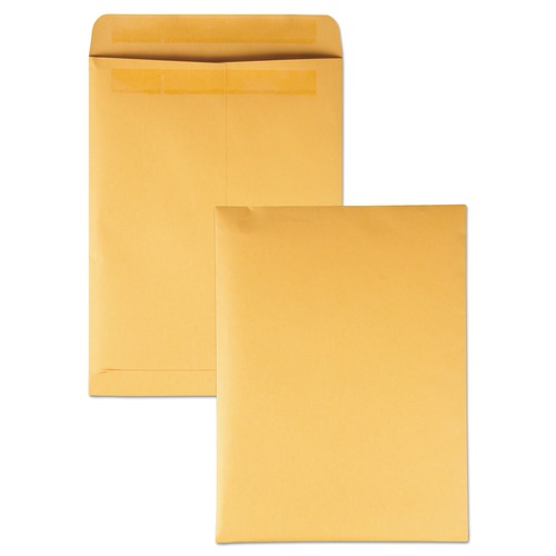 Envelopes & Mailers | Quality Park QUA43562 Redi-Seal 9 in. x 12 in. No. 10-1/2 Cheese Blade Flap Adhesive Closure Catalog Envelope - Brown Kraft (250/Box) image number 0