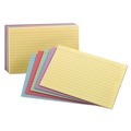 Flash Cards | Oxford 35810 5 x 8 Ruled Index Cards - Blue/Violet/Canary/Green/Cherry (100/Pack) image number 0