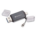 Office Electronics & Batteries | Verbatim 49300 32 GB Store 'n' Go Dual USB 3.0 Flash Drive for Apple Lightning Devices - Graphite image number 5
