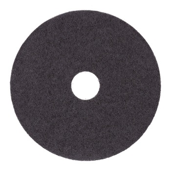 SPONGES AND SCRUBBERS | Boardwalk BWK4012BLA 12 in. Diameter Stripping Floor Pads - Black (5/Carton)