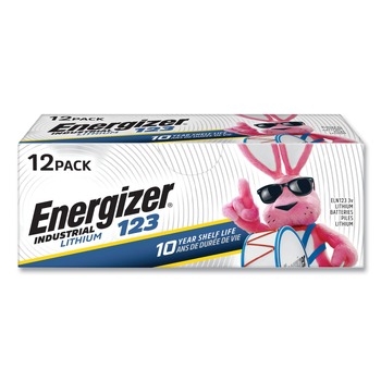 | Energizer ELN12312 3V Industrial Lithium CR123 Photo Battery (12/Pack)