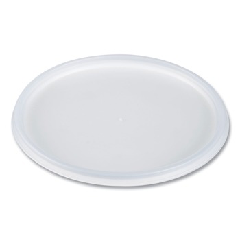 Dart 48JL Flat Vented Plastic Lids for 24 - 32 oz. Foam Containers - Translucent (500/Carton)