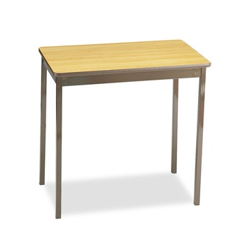  | Barricks UT183030-LQ 30 in. x 18 in. x 30 in. Rectangular Utility Table - Oak/Brown