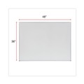 White Boards | Universal UNV43624 48 in. x 36 in. Melamine Dry Erase Board with Aluminum Frame - White Surface image number 2