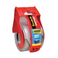 Packing Tapes | Scotch 142 3850 1.5 in. Core 1.88 in. x 66.66 ft. Heavy-Duty Packaging Tape with Dispenser - Clear (1-Roll) image number 1