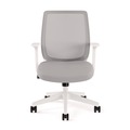 Office Chairs | Alera ALEWX42BME47 17.09 in. to 20.83 in. Seat Height Supports 275 lbs. Wessex Ergonomic Fabric Mesh Swivel Task Chair - Gray Seat/Back, White Base image number 5