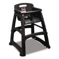 Office Chairs | Rubbermaid Commercial FG780508BLA Sturdy Chair Youth Seat with Casters Black image number 0